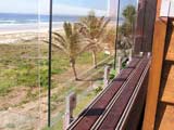 Glass balustrading on the beach