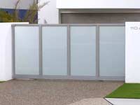 Glass sliding entrance gate